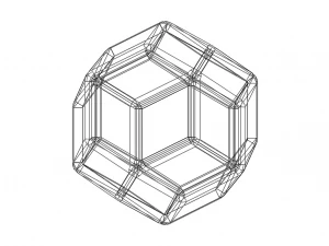 Wireframe Shape Rhombic Triacontahedron 3D Print Model