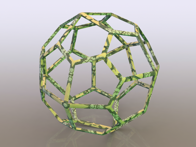 Wireframe Shape Pentagonal Icositetrahedron 3D Print Model .c4d .max .obj .3ds .fbx .lwo .lw .lws