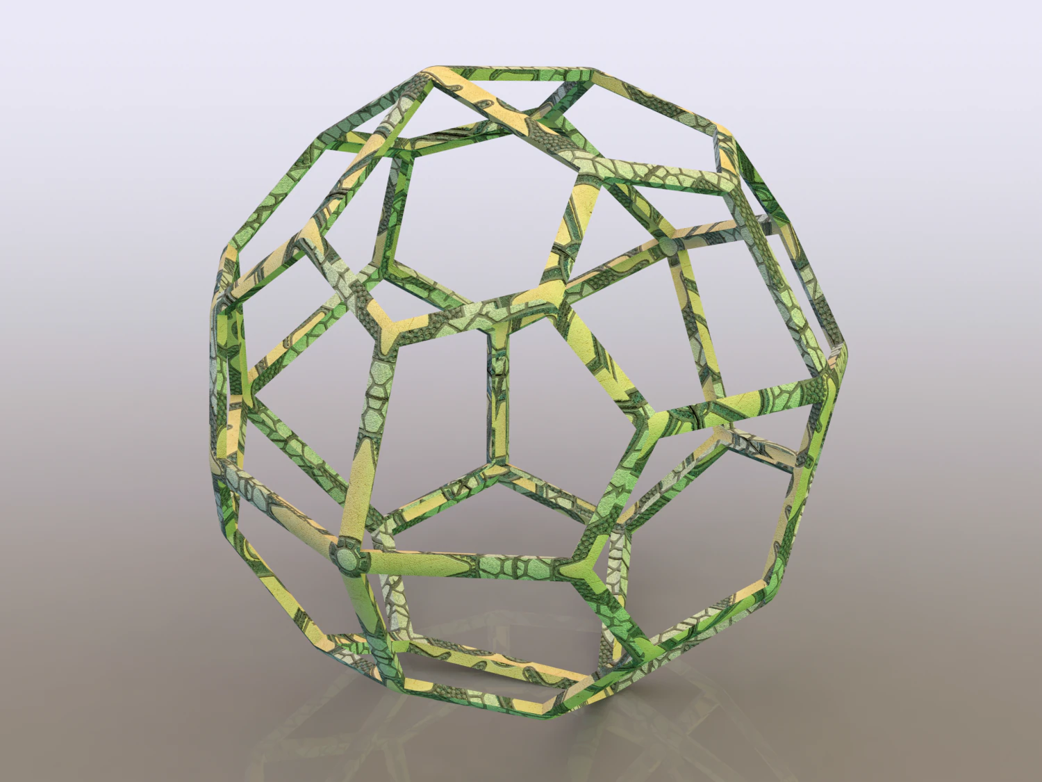 Wireframe Shape Pentagonal Icositetrahedron 3D Print Model .c4d .max .obj .3ds .fbx .stl .blend