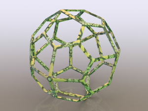 Wireframe Shape Pentagonal Icositetrahedron 3D Print Model