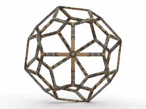 Wireframe Shape Pentagonal Icositetrahedron 3D प्रिंट मॉडल