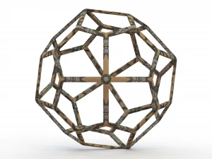 Wireframe Shape Pentagonal Icositetrahedron 3D Print Model