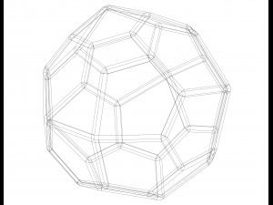 Wireframe Shape Pentagonal Icositetrahedron 3D प्रिंट मॉडल