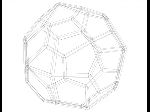 Wireframe Shape Pentagonal Icositetrahedron 3D Print Model