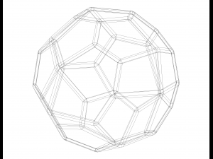 Wireframe Shape Pentagonal Icositetrahedron 3D प्रिंट मॉडल