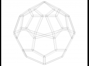 Wireframe Shape Pentagonal Icositetrahedron 3D प्रिंट मॉडल