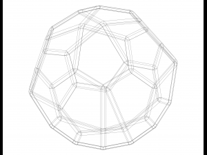 Wireframe Shape Pentagonal Icositetrahedron 3D प्रिंट मॉडल