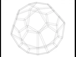 Wireframe Shape Pentagonal Icositetrahedron 3D Print Model