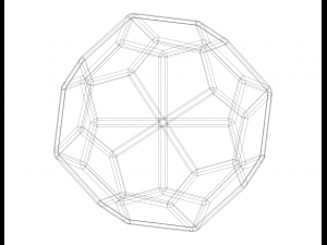 Wireframe Shape Pentagonal Icositetrahedron 3D प्रिंट मॉडल