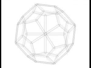 Wireframe Shape Pentagonal Icositetrahedron 3D Print Model
