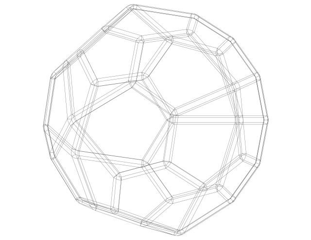 Download Wireframe Shape Pentagonal Icositetrahedron 3D Model