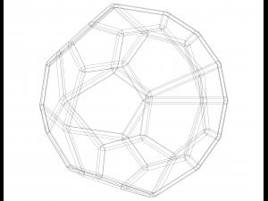 Wireframe Shape Pentagonal Icositetrahedron 3D प्रिंट मॉडल