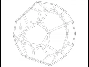 Wireframe Shape Pentagonal Icositetrahedron 3D Print Model