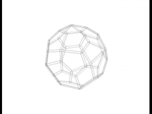 Wireframe Shape Pentagonal Icositetrahedron 3D Print Model
