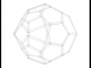 Wireframe Shape Pentagonal Icositetrahedron 3D प्रिंट मॉडल