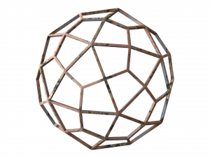 Wireframe Shape Deltoidal Hexecontahedron 3D Принт Модель
