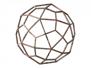 Wireframe Shape Deltoidal Hexecontahedron 3D Print Model