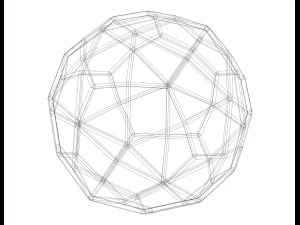 Wireframe Shape Deltoidal Hexecontahedron 3D Print Model
