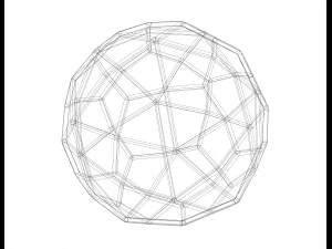 Wireframe Shape Deltoidal Hexecontahedron 3D Print Model