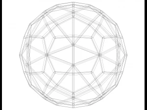 Wireframe Shape Deltoidal Hexecontahedron 3D Print Model