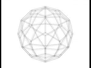 Wireframe Shape Deltoidal Hexecontahedron 3D Print Model