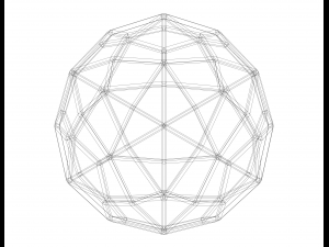 Wireframe Shape Deltoidal Hexecontahedron 3D Принт Модель