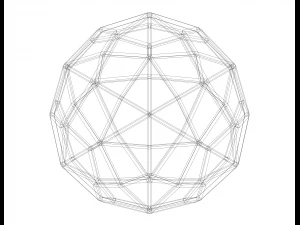 Wireframe Shape Deltoidal Hexecontahedron 3D Print Model