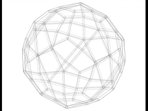 Wireframe Shape Deltoidal Hexecontahedron 3D Print Model