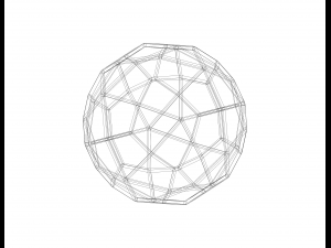 Wireframe Shape Deltoidal Hexecontahedron 3D Принт Модель