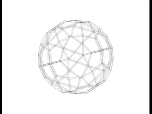 Wireframe Shape Deltoidal Hexecontahedron 3D Print Model
