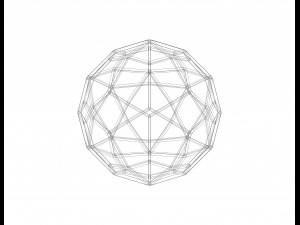 Wireframe Shape Deltoidal Hexecontahedron 3D Принт Модель