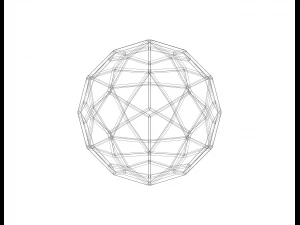 Wireframe Shape Deltoidal Hexecontahedron 3D Print Model