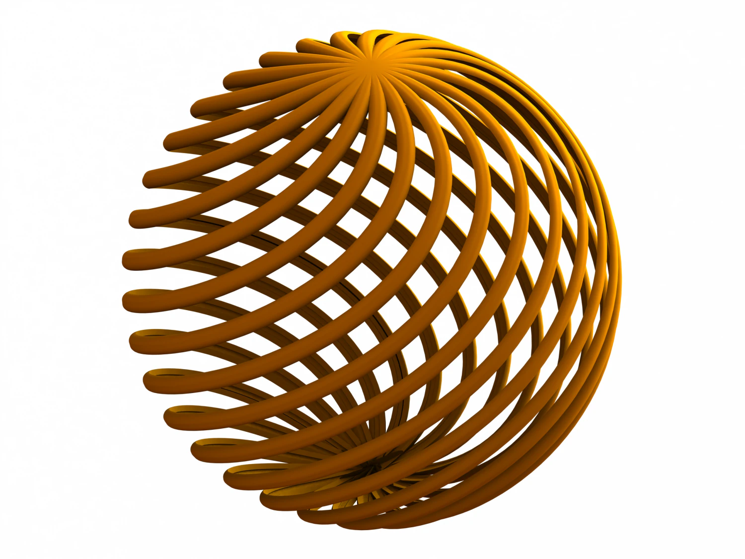 Tel Kafes Şekli Geometrik B&uuml;k&uuml;lm&uuml;ş K&uuml;re 3D Baskı Modeli .c4d .max .obj .3ds .fbx .stl .blend 