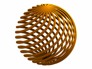 Wireframe Shape Geometric Twisted Sphere 3D प्रिंट मॉडल