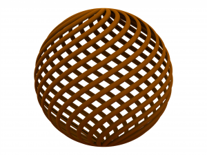 Wireframe Shape Geometric Twisted Sphere 3D 打印模型