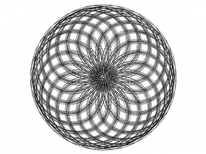 Wireframe Shape Geometric Twisted Sphere 3D 打印模型
