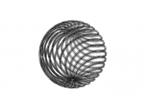 Wireframe Shape Geometric Twisted Sphere 3D 打印模型