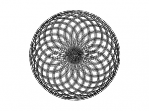 Wireframe Shape Geometric Twisted Sphere 3D 打印模型