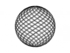 Tel Kafes Şekli Geometrik B&uuml;k&uuml;lm&uuml;ş K&uuml;re 3D Baskı Modeli