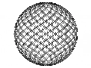 Tel Kafes Şekli Geometrik B&uuml;k&uuml;lm&uuml;ş K&uuml;re 3D Baskı Modeli
