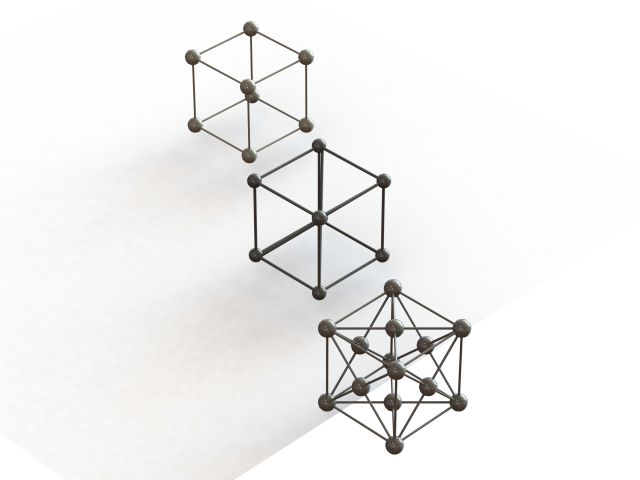 Cubic System Lattices 3D Baskı Modeli .c4d .max .obj .3ds .fbx .stl .blend 