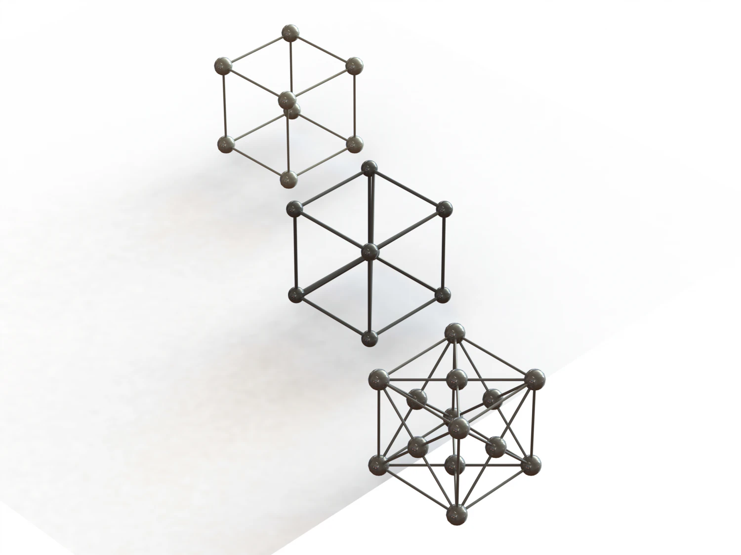 Cubic System Lattices 3D Print Model .c4d .max .obj .3ds .fbx .stl .blend 