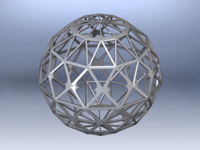 Wireframe Shape Geometric Sphere Cut Diamond Modelo de impresión 3D .c4d .max .obj .3ds .fbx .stl .blend 