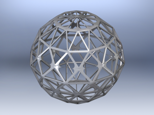 Wireframe Shape Geometric Sphere Cut Diamond 3D 프린트 모델