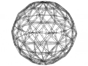 Wireframe Shape Geometric Sphere Cut Diamond 3D Print Model