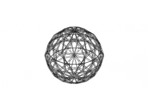 Wireframe Shape Geometric Sphere Cut Diamond 3D Print Model