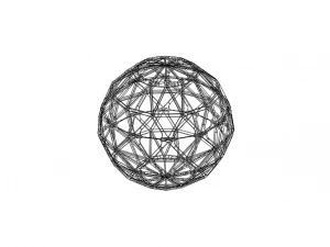 Wireframe Shape Geometric Sphere Cut Diamond 3D Print Model