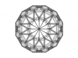 Wireframe Shape Geometric Sphere Cut Diamond 3D Print Model