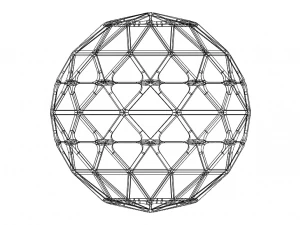 Wireframe Shape Geometric Sphere Cut Diamond 3D Print Model