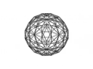 Wireframe Shape Geometric Sphere Cut Diamond 3D Print Model